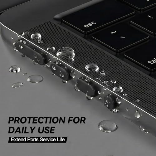 14 PCS Anti Dust Plug Set with 2pcs Webcam Cover for 2026-2021 MacBook Pro 14 inch / 16 inch M5 M4 M3 M2 M1 Pro/Max, MacBook Pro Accessory Anti Dirt Cover for HDMI/Thunderbolt/SDX/Magsafe/Headphone - size: MacBook Pro 14" / 16"