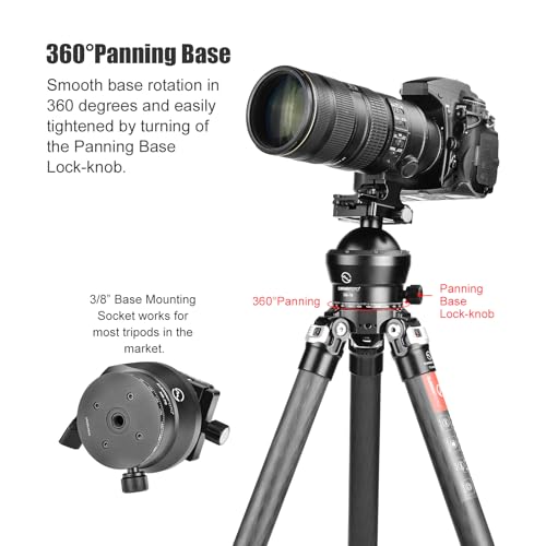 70mm Low Profile Tripod Ball Head,Ballhead for Hunting,Load 88.2lb(40KG), 2523