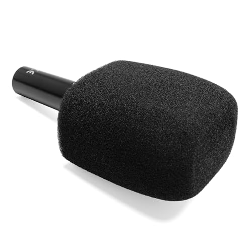2-Pack Foam Windscreen Mic Cover Compatible with AKG C214 C314, Se Electronics X1 A, SE 4400 4100, BEHRINGER B906,SUPERLUX PRA628 Microphone, High-Density Pop Filter, Square Black
