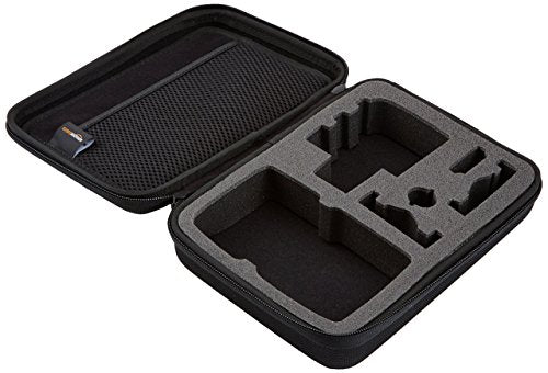 Amazon Basics Small Portable Protective Carrying Case for GoPro and Action Camera, Padded with Secure Handle, 9 x 7 x 2.5 inches, Black