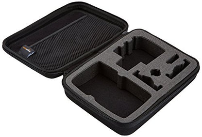 Amazon Basics Small Portable Protective Carrying Case for GoPro and Action Camera, Padded with Secure Handle, 9 x 7 x 2.5 inches, Black