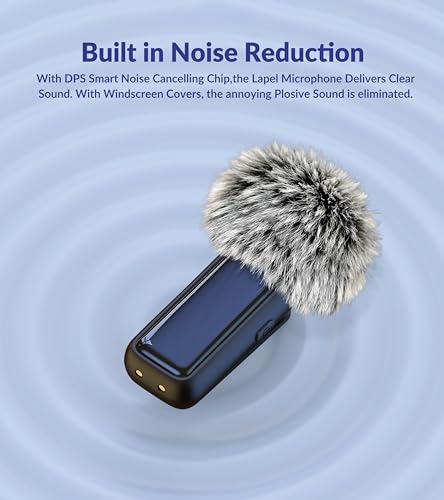 NPTCL Wireless Microphone for iPhone 17/16/15 PC Laptop Computer Android | Noise Canceling, 24H Charging Case, LED Charge Display, Mini Clip Mic for Video Recording Vlog Podcast Youtube, USB & USB C