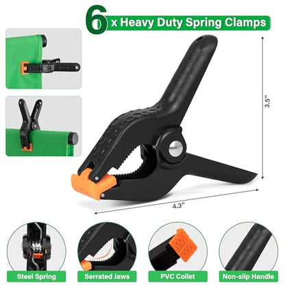 Green Screen Backdrop Kit 6.5X5ft,Portable greenscreen Background with Stand,Adjustable T-Shape Photo Backdrop Stand for Photography, Streaming,Video,Studio,Party,Zoom