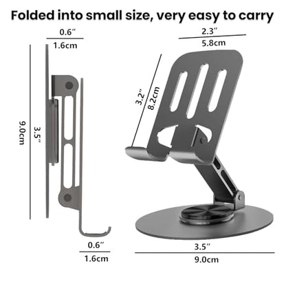 Universal Metal Cell Phone Stand, Multi-Angel Adjustable 360° Rotation Non-Slip Metal Phone Stand Suitable for Large-Scale Procurement 20 Independent Packages in Box (20PCS Grey) - color: 20PCS Grey