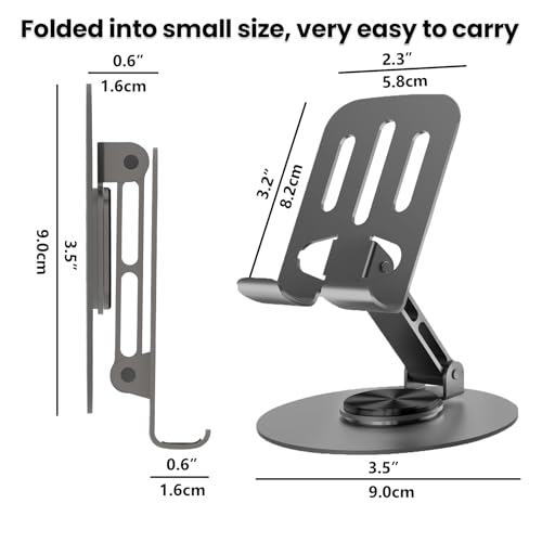 Universal Metal Cell Phone Stand, Multi-Angel Adjustable 360° Rotation Non-Slip Metal Phone Stand Suitable for Large-Scale Procurement 20 Independent Packages in Box (20PCS Grey) - color: 20PCS Grey