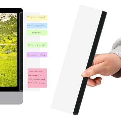 Monitor Memo Board 2Pcs Office Desk Accessories Computer Monitor Sticky Note Holder for Computer Screen Acrylic Desktop Memo Board for Women Men Home Office