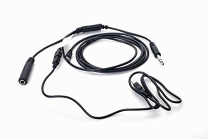 Airplane Cockpit Intercom ATC Radio Recording Cable with Power Cable Adapter Audio Cable for GoPro HERO3 / HERO3+ / HERO4 NOT for Hero 5 and UP