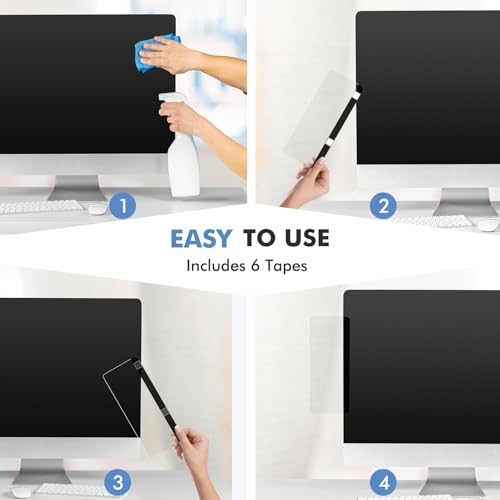 DOLLAR BOSS 2 Pcs 5.5" x 3.1" Transparent Acrylic Monitor Memo Board | Office Desk Accessories, Computer Screen Side Note Holder, Clear Message Board, For Sticky Notes Memos, Fits PC & Laptop - size: 5.5''x3.1''-2pcs