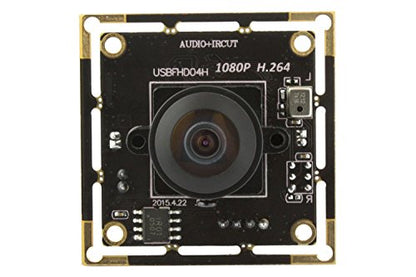 ELP 180degree Fisheye Raspberry Pi 1080P H.264 Microphone PC Web USB Security Camera for Laptop Wide Angle Mini UVC USB2.0 Video Audio Webcam Board 2MP CMOS AR0330 Lightburn Laser Camera for Computer - size: 180degree lens