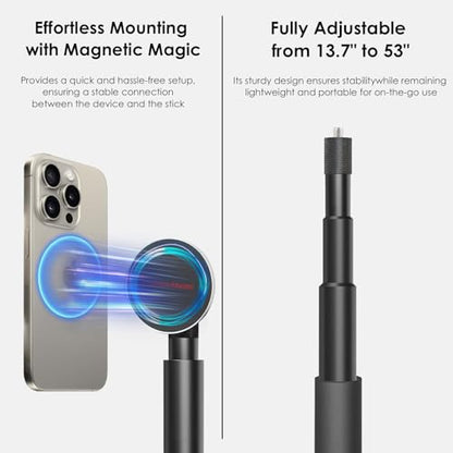 PrecisionMaster Golf Tripod - Heavy Duty Aluminum Base with iPad Pro Compatible, 52" Adjustable with Magnetic Mount, Golf Swing Analysis, Ideal for Golfers, Beginners - color: iPad Mount & Magnetic