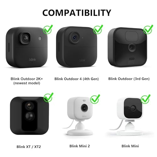 ALERTCAM 2Pack Flexible Twist Mount for Blink XT, Blink XT2, Blink Mini, Blink Outdoor 4 (4th Gen) / (3rd Gen) Home Security Camera System - Black - color: Black