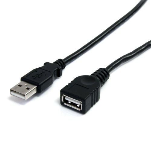 StarTech 10ft USB 2.0 Extension Cable, USB-A M/F, Black (USBEXTAA10BK) - color: Black, size: 10ft