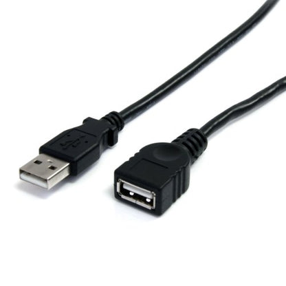 StarTech 10ft USB 2.0 Extension Cable, USB-A M/F, Black (USBEXTAA10BK) - color: Black, size: 10ft