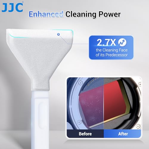 12pcs 24mm Full Frame Sensor Microfiber Cloth Cleaning Swab Cleaning Stick for Reflex & Mirrorless Digital Camera CCD CMOS Disposable Camera Sensor Swab Kit
