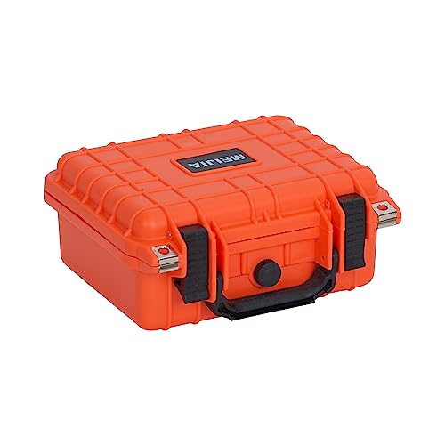 MEIJIA Portable All Weather IP67 Waterproof Protective Case,Hard Camera Case,Dry Case with Customizable Foam,Fit Use Of Drones,Camera,Equipments,10.62 x9.68x4.87inches - color: Orange
