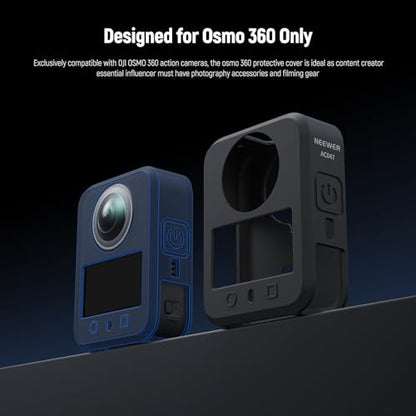 NEEWER Silicone Protective Case for Osmo 360, Nonslip Soft Stable Anti Scratch Camera Sleeve Cover Protector Accessory with Unobstructed Access, Compatible with DJI OSMO 360 Action Cam, AC047 - style: Protective Case