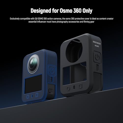 NEEWER Silicone Protective Case for Osmo 360, Nonslip Soft Stable Anti Scratch Camera Sleeve Cover Protector Accessory with Unobstructed Access, Compatible with DJI OSMO 360 Action Cam, AC047 - style: Protective Case
