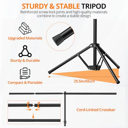 Green Screen Backdrop Kit, 5×7ft Portable Greenscreen Background with Adjustable T-Shaped Stand, 5 Clamps, Carrying Bag for Parties, Streaming, Photography, Zoom, Gaming, Video Studio - color: green