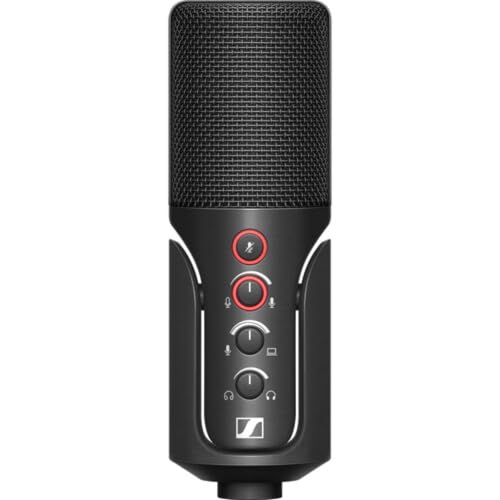 Sennheiser Profile USB Condenser Microphone Streaming Set with Boom Arm Bundled with Wind Screen Pop Filter + Closed-Back Headphones + Cleaning Cloth (4 Items)