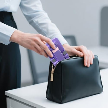 Cell Phone Stand Cute Mobile Holder For iPhone Desk Office Accessories | for thick cases; Under 12" Tablets, e-readers; Folds flat; Anti-slip; Weighted base - color: 03-Purple