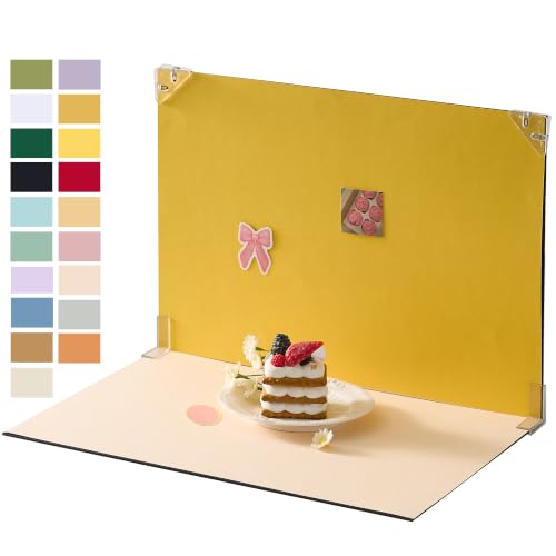 22-Piece Creator Photography Backdrop Set,Double-Sided Matte Background Papers, ugc Content Creator Tools for Food, Jewelry, Cosmetics, UGC & Small Business - color: Pastel & Solid Colors