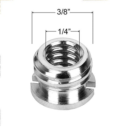 22Pack ChromLives Camera Screw Adapter 1/4 to 1/4 Screw to 3/8 Tripod Adapters Converter Brass Screws Spigot Mount Set for Camera Tripod Monopod Ballhead Flash Light,Combo Pack - color: 22Pcs Camera Screw