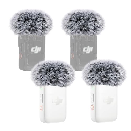YOUSHARES Mic Cover for DJI MIC 2, Furry Pop Filter Mic Windscreen Reduce Background Noise, 4 Packs (Not for DJI MIC 1) - color: 4pcs DJI Mic 2 cover