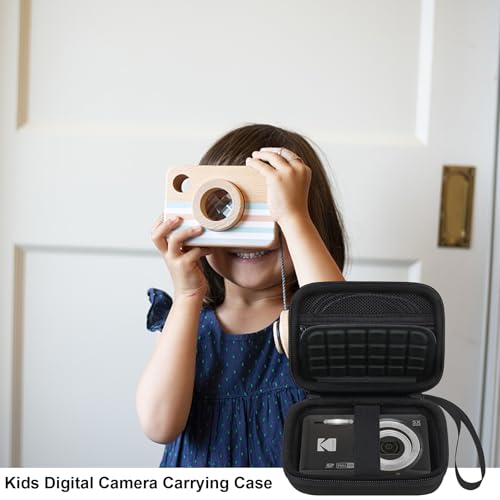 Elonbo Camera Carrying Case for KODAK PIXPRO FZ55 / FZ53 / FZ45 / FZ43 16MP Digital Camera, Vlogging Camera Storage Holder Travel Bag, Mesh Bag Fits Batteries, Cable, Memory Card, Black - color: Z-Black