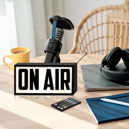 On Air Neon Sign - Live Streaming/Recording Light Sign for Twitch, Tiktok, Youtube Streamers/Gamers -On Air Led Light for Studio Bedroom Game Room Décor - color: ON AIR Black