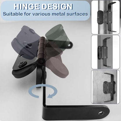 Magnetic Phone Fence Mount with Shade, Fence Phones Holder for iPhone, Phones, Mevo Start and Other Action Cameras, for Recording Baseball, Softball and Tennis Games (Black) - style: Magnetic Fence Mount