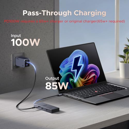 UGREEN 7-in-1 Docking Station Dual Monitor, USB C Hub Dual 4K@60Hz HDMI Display, 10Gbps USB-A/C Data Ports, 100W PD, Aluminum Revodok Pro Laptop Docking Station for HP, Thinkpad, Dell and More Laptop