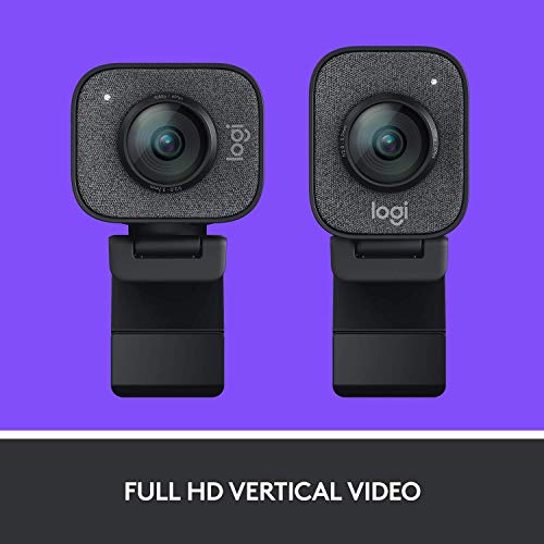 Logitech 2022 StreamCam 1080P HD 60fps Streaming Webcam Full HD Camera with USB-C & Integrated Microphone for Live Streaming and Content Creation - Graphite - 960-001280 (Renewed)