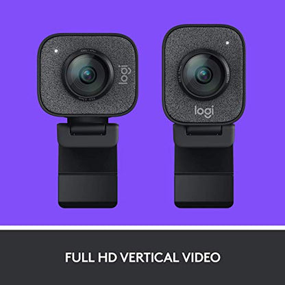 Logitech 2022 StreamCam 1080P HD 60fps Streaming Webcam Full HD Camera with USB-C & Integrated Microphone for Live Streaming and Content Creation - Graphite - 960-001280 (Renewed)