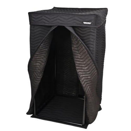 Portable Vocal Booth, Home Recording Studio, Echo-Free Sound Isolation Booth for Voice-Over, Singing (ZIGZAG-BLK, XL) - size: XL