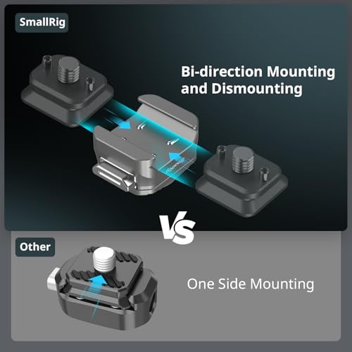 SmallRig HawkLock H21 QR Mount Plate Dual-Directio NATO Rail | Anti-Deflection 1/4"-20 Screw, holds up to 11lb for cameras, monitors, action cameras