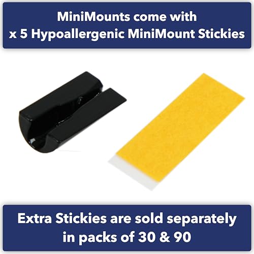 URSA MiniMount. Slim, Low-Profile and Made from Hardened Plastic. Hand-Finished for Smoothness. Includes 5X Hypoallergenic MiniMount Stickies (Black, Sennheiser MKE1) - color: Black, size: Sennheiser MKE1