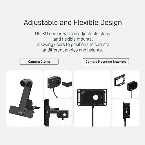 IPEVO MP-8M Multi-Purpose 4K USB Webcam, Microphone with AI Noise Reduction, Flexible mounting Options, for Video Calls, Gaming, Streaming, Conferencing, Hybrid Work, Streaming, Vlogging