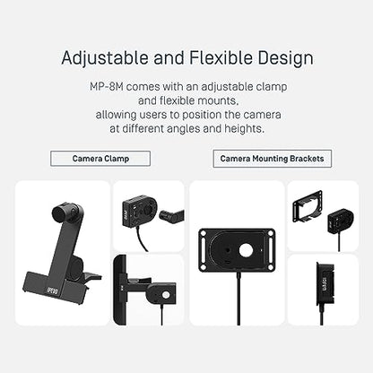 IPEVO MP-8M Multi-Purpose 4K USB Webcam, Microphone with AI Noise Reduction, Flexible mounting Options, for Video Calls, Gaming, Streaming, Conferencing, Hybrid Work, Streaming, Vlogging