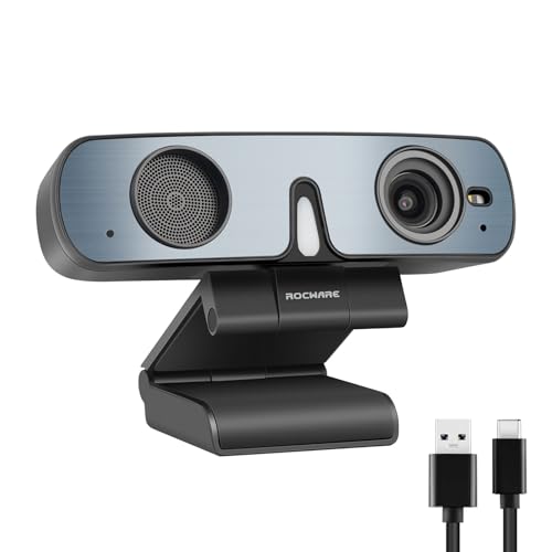 RC28 1080P 60FPS Webcam with Dual Microphones | Cardioid & Omnidirectional Pickup, Hi-Fi Sound, AI Noise Cancellation & Raw Audio Modes for Streaming, Video Calls & Studio-Quality Recording - style: Webcam Good Mic No Speaker