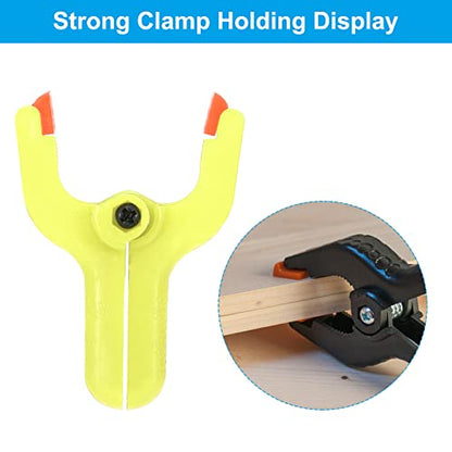 PATIKIL 2 Inch Spring Clamps, 4 Pack Plastic Flexible Anti-slip Strong Backdrop Clamp Clips for Stand DIY Project Photography Studio Craft, Yellow - color: Yellow