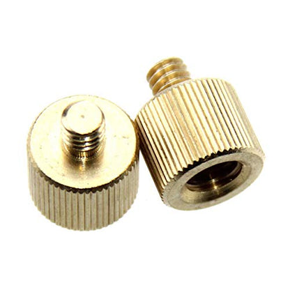 CAMVATE 3/8"-16 Female to 1/4"-20 Male Screw Adapter for tripod(2 Pieses)