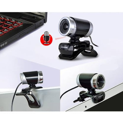 NOLITOY 720p USB Webcam with Microphone for Live Streaming and Online Classes, Clip-on Computer Camera for Desktop and Laptop, Black, Suitable for Video Conferencing and Teaching