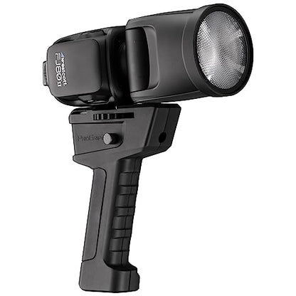 Westcott ProGrip 2 - Mount Portable Speedlights and Off-Camera Flashes for Photographers | Handheld Flash Mount with Cold Shoe and 1/4-20 Threads, 9mm Umbrella Shaft, Supports Up to 6 Lb, Includes FJ200 Insert