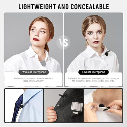 NEEWER 2 Pack Lavalier Lapel Microphone Compatible with DJI Wireless Mic Transmitters Rode Wireless GO II 2, Omnidirectional Condenser Wired Clip On Lav Mics for Stage YouTube Live Streaming, CM5 - style: CM5(2-Pack)w/3.5mm TRS Plug