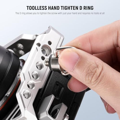 NEEWER D Ring Screw Set (4 Pack), Stainless Steel 1/4" Threaded Fixing Screw Replacement for Shoulder Strap Wrist Strap Sling Handle DSLR Camera Cage, UA076 - style: UA076