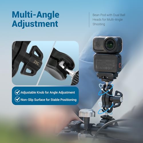 Universal Adjustable Magic Arm with 2 Ballhead & 1/4''-20 Screws for Super C Clamp Action Camera Cage, 360° Rotatable Double Ball Head Adapter for Insta360 X5 X4 Air Osmo Action 6 5 Pro Nano Pocket 4 - size: Magic Arm Only
