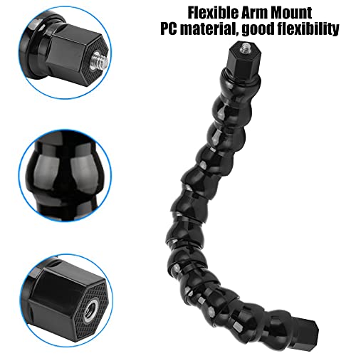 Milltrip Flexible Arm Mount Monopod, Gooseneck Camera Mount, 12-Section Adjustable Sports Camera Holder, 1/4in Screw Holes, for Action Cameras, Surfing, Cycling, Rock Climbing