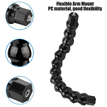 Milltrip Flexible Arm Mount Monopod, Gooseneck Camera Mount, 12-Section Adjustable Sports Camera Holder, 1/4in Screw Holes, for Action Cameras, Surfing, Cycling, Rock Climbing