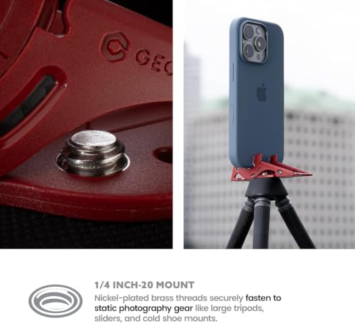 GEOMETRICAL Pocket Tripod PROv2 - Card-Size Stand, for iPhone, Blood Red Universal Kit - color: Blood Red
