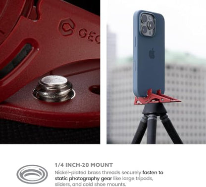 GEOMETRICAL Pocket Tripod PROv2 - Card-Size Stand, for iPhone, Blood Red Universal Kit - color: Blood Red